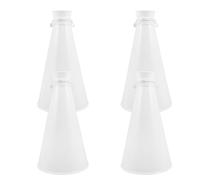 Toddmomy Lot de 4 mégaphones de Cheerleading : mégaphone Blanc pour l'esprit d'équipe - Corne sonore Portable en Plastique avec Un Son Clair et Puissant pour Les événements Sportifs et