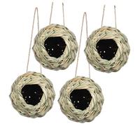 Toddmomy Lot De 4 Nids Doiseaux Tissés pour Cages Matériaux Sûrs Design Ouvert pour Colibris Et Perroquets
