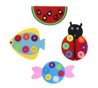 Toddmomy Lot De 4 Planches D'Activités Montessori Jouets d'apprentissage À Boutons Et Fermeture Éclair Planche À Boutons Sensorielle Préscolaire pour Apprendre À S'Habiller À