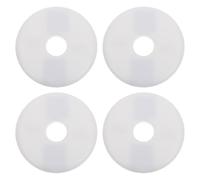 Toddmomy Lot de 4 plaques de recouvrement pour tuyaux - Rosace autocollante de 5/8 po pour murs - Bride décorative ronde blanche fendue pour trous de plomberie