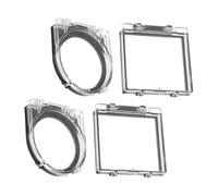 Toddmomy Lot de 4 Protections pour Bouton D'ascenseur et Ordinateur, Cache Bouton-poussoir Rond et Carré, Protection Plastique Transparente Anti-poussière, Facile à Nettoyer, Compatible