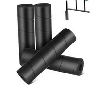 Toddmomy Lot de 4 Protège-Orteils Réglables en Caoutchouc Epdm pour Sommier de Lit, Coussinets de Pied Universels Noirs Anti-Chocs, Protection Mobilier et Cadre de Lit, Usage Intérieur