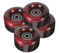 Toddmomy Lot de 4 Roues de Skateboard PU Roulements Accessoire pour Patins à roulettes Fluidité Couleurs Mélangées pour Skateboarding et Skating Couleur