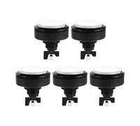 Toddmomy Lot de 5 Boutons Arcade de 60 mm avec Micro-Interrupteur, Boutons-poussoirs Lumineux LED pour bornes d'arcade, Interrupteur momentané Rond pour bornes de Jeux.