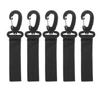 Toddmomy Lot de 5 crochets pour poussette : clips antidérapants pour poussette, à main, à langer, attache auto-agrippante pour chariot de courses, gardez les mains