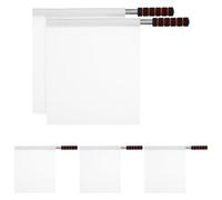 Toddmomy Lot de 5 drapeaux d'arbitre : drapeau d'entraînement sportif en acier inoxydable, couleur blanche, poignée souple, pour course automobile, événement sportif, match, volley-ball,