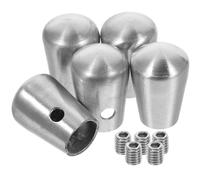 Toddmomy Lot de 5 Embouts Métalliques en Acier Inoxydable Brossé Bouchons de Tube Ø105 MM pour Mains Courantes Accessoires de Rampe D’Escalier Protections Solide pour Usage Intérieur