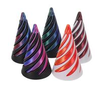 Toddmomy Lot de 5 Jouets Anti-Stress en Forme de cône en Spirale : cône en Spirale Flexible imprimé en 3D, Pyramide Impossible, Jouets Anti-Stress pour Enfants et Adultes