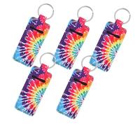 Toddmomy Lot De 5 Porte-Clés Carrés Portables pour Cosmétiques Trousse De Maquillage Trousse De Toilette Porte-Clés Flottants pour Bateaux De Voyage Porte-Clés pour Gloss À