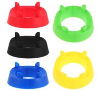 Toddmomy Lot De 5 Supports Ronds À Quatre Coins pour Ballons De Volley-Ball Présentoir Rond en Cristal Support De Basket-Ball