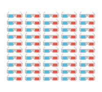 Toddmomy Lot de 50 Lunettes Anaglyphes 3D en Carton Double Couche 250g, Légères et Confortables, pour Films 3D la Maison Cinéma, Style Moderne