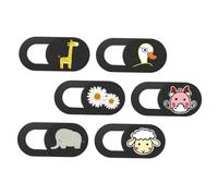 Toddmomy Lot de 6 Cache-Webcams Multifonctions en ABS Robuste Protection Compacte pour Caméra D’Ordinateur Portable et Tablette Sécurité Anti-Espionnage Facile à Installer