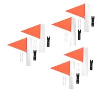 Toddmomy Lot De 6 Drapeaux De Sécurité Pour Vélo En Métal Orange