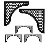 Toddmomy Lot de 8 Stickers Miroir d'Angle en Acrylique Noir Auto-Adhésifs Décorations Murales Repositionnables pour Portes et Placards Appliques Décoratives Cuisine Salon et Chambre