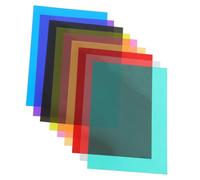 Toddmomy Lot de 9 Feuilles de Gel D’éclairage Colorées en PVC Transparent Multicolore, Filtres pour Photographie Professionnelle, Correction et Diffusion de Lumière pour Studio Photo