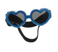 Toddmomy Lunettes de Soleil Forme de Cœur pour Chien Sangle Ajustable Protection Le Vent pour Moto Promenades Extérieur