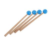 Toddmomy Maillets en Bois et Caoutchouc Bleus 4 Pièces pour Marimba, Xylophone et Carillon - Baguettes de Percussion Polyvalentes pour École, Scène et Initiation Musicale