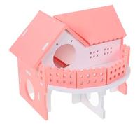 Toddmomy Maison de Hamster Double Cachette Résistante à l'usure pour Rongeurs Cabane Adorable en PVC Fournitures pour Hamsters et Rats