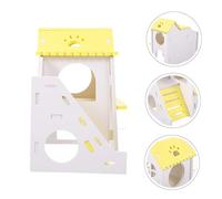 Toddmomy Maisonnette Hamster Nain PVC Sécurisée Villa Décorative Polyvalente pour Hamster et Chinchilla pour et Jeu Année Cachette Confortable pour Petits Animaux