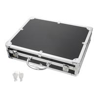 Toddmomy Mallette Boîte à Outils en Aluminium 10 Pouces Noire Serrure et Clé, Étui Portable Multifonction pour Rangement Outils et Remède, Valise Rigide Légère pour Maison, Bureau et