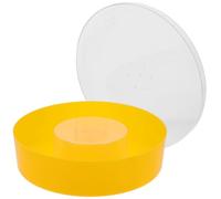 Toddmomy Mangeoire Ronde pour Abeilles avec Cône Antidérapant Distributeur Eau Transparent pour Ruche Outil Apiculture Jaune Recharge Facile sans Dérangement des Abeilles