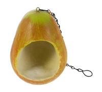 Toddmomy Mangeoire Suspendue pour Oiseaux Forme de Poire Grande Capacité Bol pour Graines Exterieur Jardin Support Nourriture Facile Installation