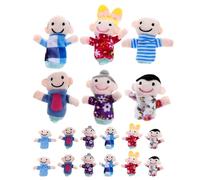Toddmomy Marionnettes à Doigts en Peluche pour Adultes, Lot de 18 pièces, Figurines en Feutre pour raconter des Histoires, Apprendre et Jouer des rôles, Jouet éducatif Amusant.
