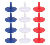 Toddmomy Marqueurs de Balle de Golf Plats 120 Pcs 18 Mm, Plastique Résistant, Couleurs Blanc Rouge Bleu, Accessoires de Golf pour Green de Putting et Entraînement Baseball, Ensemble Léger