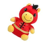 Toddmomy Mascot Horse Doll Chinese Year Plush Toy for Desktop Sofa Zodiac Horse Stuffed Animal Lucky Spring Festival