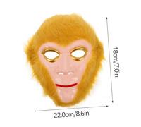 Toddmomy Masque Singe Roi des Singes Costume Cosplay Halloween Adulte Garçon Fille Masque Tête Détails Soignés pour Carnaval Fête Déguisement