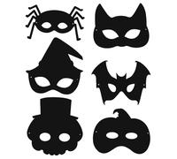 Toddmomy Masques à Gratter Diy pour Garçon Fille Papier à Gratter Arc Ciel Kit Créatif Halloween Modèles de Masques Party Manuelle