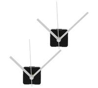 Toddmomy Mécanismes d'Horloge à Quartz Silencieux Lot de 2 pour Mouvements d'Horloge Professionnels et Kits de Réparation Maison Argenté