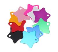 Toddmomy Médaille D'identification pour Animaux de Compagnie Étoile, Pendentif Léger en Aluminium, Lot de 10 Pièces, Accroche Collier Résistant la Déformation, Couleur Aléatoire