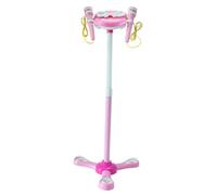 Toddmomy Microphone Garçon Fille Musical Éducatif avec Lumières et Sons Double Microphone Rose sans Batterie Éveil Garçon Fille Compatible et Smartphone