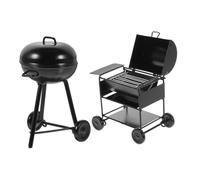 Toddmomy Mini Barbecue pour Maison De Poupée 2 Pièces Barbecue Miniature en pour Petite Cuisine - Mini Support De Barbecue pour Accessoires De Maison De Poupée Et Décoration