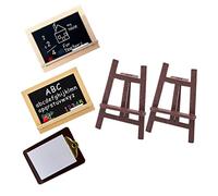 Toddmomy Mini Chevalet et Tableau Ardoise pour Garçon Fille Accessoires Peinture DIY Décoration Artistique Miniature pour Maison Kit Créatif de Bricolage