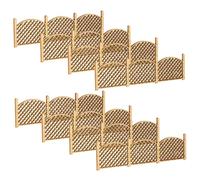 Toddmomy Mini-clôtures en Bois 1:50 pour Mini Jardin et Décor de Maison Miniature, Lot de 8 Pièces, Accessoires pour Micro-paysages, Clôture Décorative Vintage Compacte et Flexible