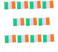 Toddmomy Mini Drapeau De L'irlande Portable Pour Et Événements Lot De 20 Drapeaux De 14x21cm Drapeau Décoratif Et Résistant Pour Célébrations Et Jardin