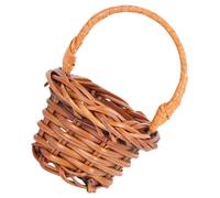 Toddmomy Mini Panier en Rotin Tressé Poignée, Décor Maison Champêtre | Style Pastoral, Petite Taille Décorative, pour Fleurs Miniatures, Photo, Bureau, Maison, Scène Ludique