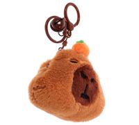 Toddmomy Mini Porte-Monnaie clé Dessin animé Bourse Changer de Pochette Peluche Porte-Monnaie Animal Porte-Monnaie Filles Petit Portefeuille Sac à Main en Forme d'animal Coton PP Brun