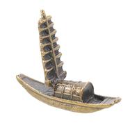 Toddmomy Miniature Bateau Décoratif Vintage Modèle de Voilier pour Décor Côtier Accessoire de Table de Sable Ornement Miniature pour Maison de Poupée Chinoise Figurine