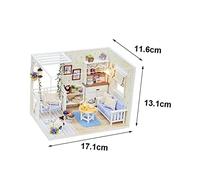Toddmomy Miniature DIY House Kit Small Wooden Cottage Model Creative Handmade Toy for and Family Fun