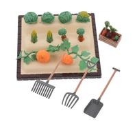 Toddmomy Miniature Farm Tools Set for Outdoor Garden Scenes Plastic Mini Shovels and Rakes for Mini Dollhouse Accessory and Balcony Planting Decor