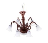 Toddmomy Miniature Lustre Suspension Abs et Plafonnier Chambre Décoratif pour Maison de Poupée Luminaire Paysager et Facile à Installer Antique Lumière Blanche