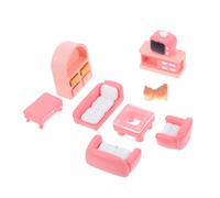 Toddmomy Miniature Mobilier de Salon pour Maison de Poupée DIY avec Rose Table Basse Meuble TV et Chat Décor Micro Paysage pour Garçons et Filles
