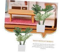 Toddmomy Miniature Pot de Fleur Décoratif pour Maison de Poupée Plante Verte Artificielle Réaliste Accessoire et Compact pour Maquette et Jardin Miniature