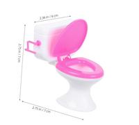Toddmomy Miniature Toilet Dollhouse Prop Wear Resistant Lovely Mini Bathroom Toy for Doll Room Decor