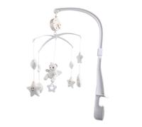 Toddmomy Mobile Musical Pour Lit Bébé Étoile Contrastée Tissu Doux Développement Cérébral Décoration Chambre