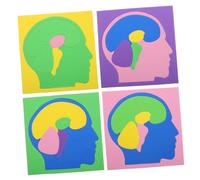 Toddmomy Modèle D'anatomie du Cerveau Humain, Jouet pour Enfants, Puzzle De Structure Cérébrale Montessori, Jeu De Tige Éducatif pour L'apprentissage en Classe Et À Domicile, 4 Pièces