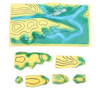 Toddmomy Modèle de géographie : Carte pédagogique des Contours du Terrain - Outil d'apprentissage topographique Scientifique pour Les projets de géographie Physique et Les foires